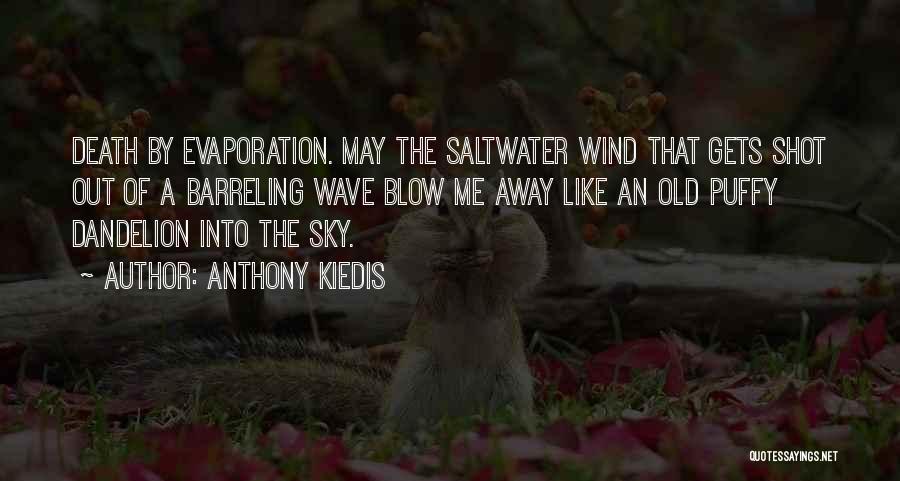 Anthony Kiedis Quotes: Death By Evaporation. May The Saltwater Wind That Gets Shot Out Of A Barreling Wave Blow Me Away Like An