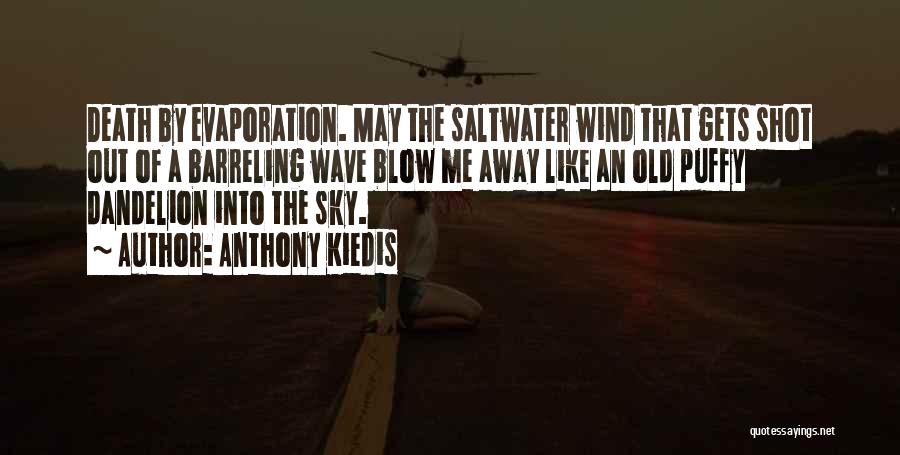 Anthony Kiedis Quotes: Death By Evaporation. May The Saltwater Wind That Gets Shot Out Of A Barreling Wave Blow Me Away Like An