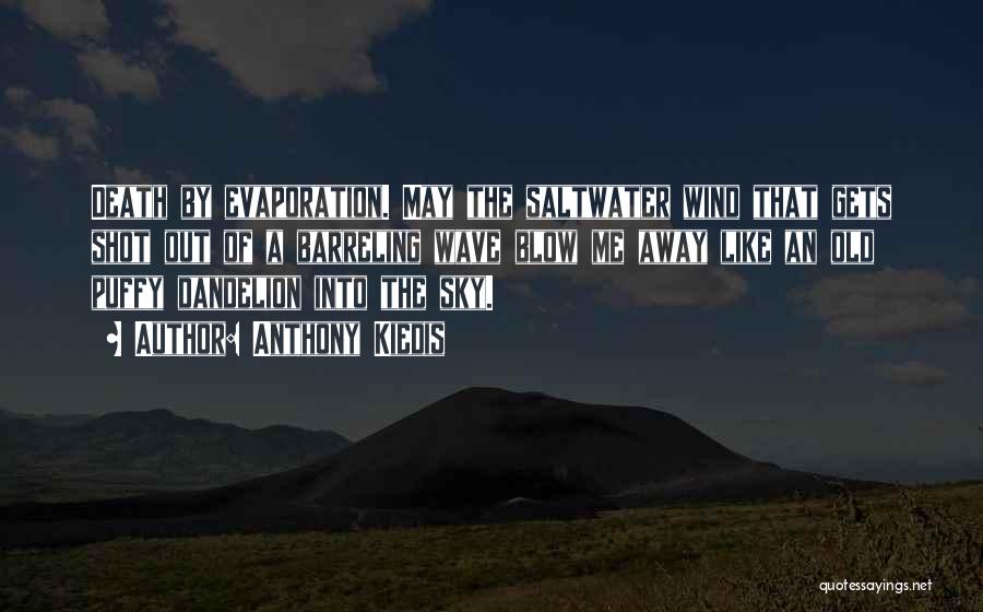 Anthony Kiedis Quotes: Death By Evaporation. May The Saltwater Wind That Gets Shot Out Of A Barreling Wave Blow Me Away Like An