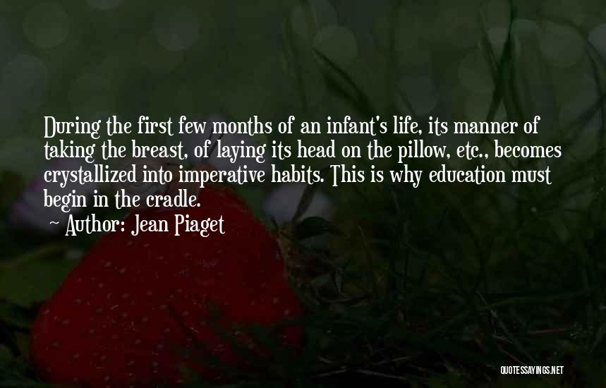 Jean Piaget Quotes: During The First Few Months Of An Infant's Life, Its Manner Of Taking The Breast, Of Laying Its Head On