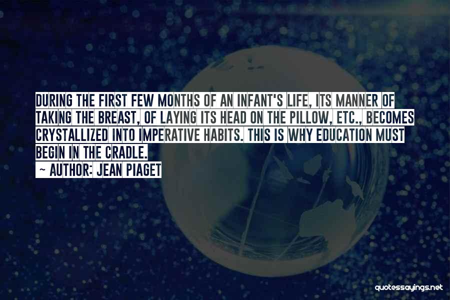 Jean Piaget Quotes: During The First Few Months Of An Infant's Life, Its Manner Of Taking The Breast, Of Laying Its Head On