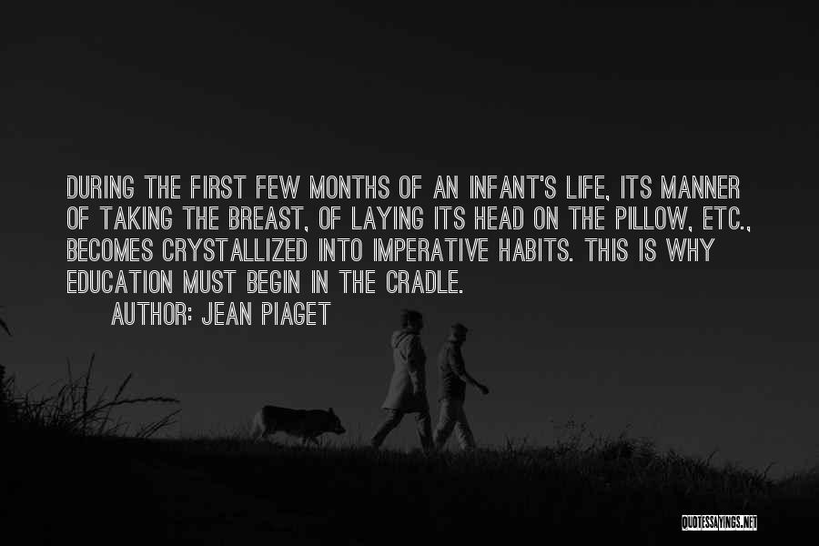 Jean Piaget Quotes: During The First Few Months Of An Infant's Life, Its Manner Of Taking The Breast, Of Laying Its Head On