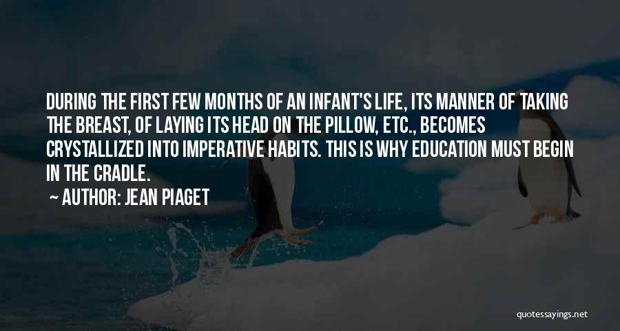 Jean Piaget Quotes: During The First Few Months Of An Infant's Life, Its Manner Of Taking The Breast, Of Laying Its Head On