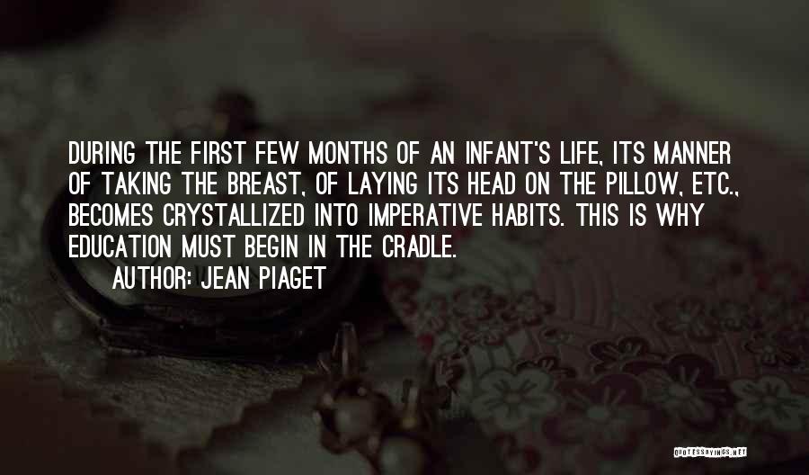 Jean Piaget Quotes: During The First Few Months Of An Infant's Life, Its Manner Of Taking The Breast, Of Laying Its Head On