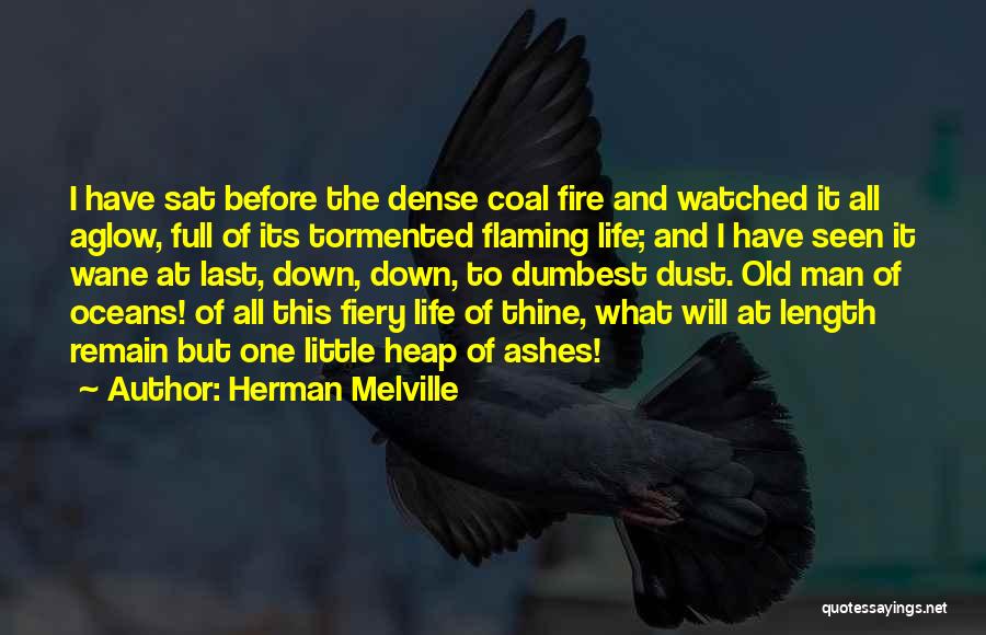 Herman Melville Quotes: I Have Sat Before The Dense Coal Fire And Watched It All Aglow, Full Of Its Tormented Flaming Life; And