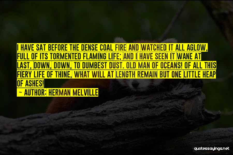 Herman Melville Quotes: I Have Sat Before The Dense Coal Fire And Watched It All Aglow, Full Of Its Tormented Flaming Life; And