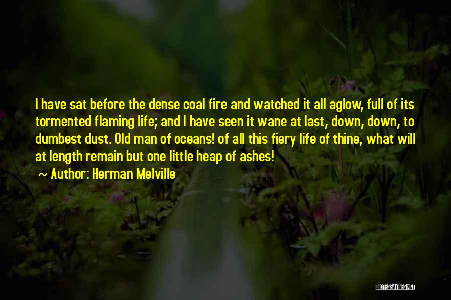 Herman Melville Quotes: I Have Sat Before The Dense Coal Fire And Watched It All Aglow, Full Of Its Tormented Flaming Life; And