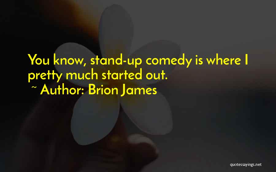 Brion James Quotes: You Know, Stand-up Comedy Is Where I Pretty Much Started Out.
