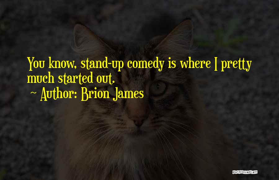 Brion James Quotes: You Know, Stand-up Comedy Is Where I Pretty Much Started Out.