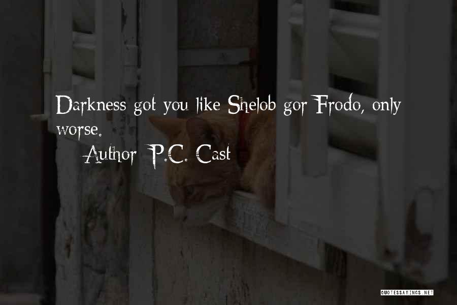 P.C. Cast Quotes: Darkness Got You Like Shelob Gor Frodo, Only Worse.