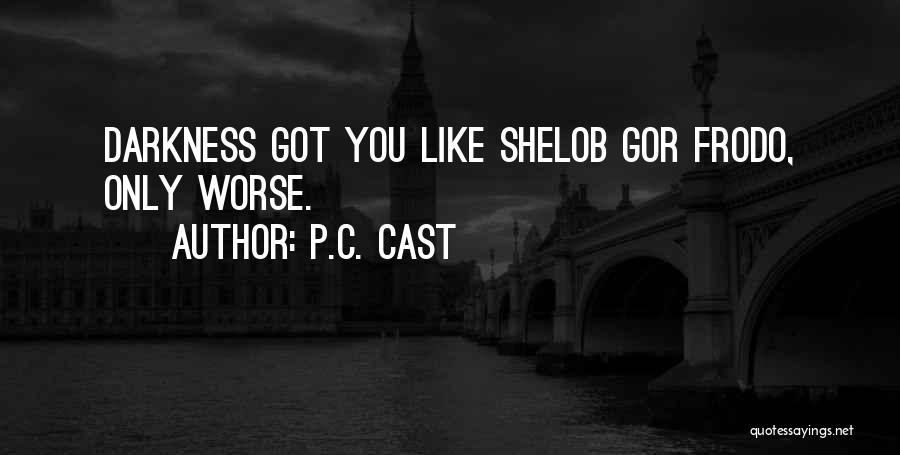 P.C. Cast Quotes: Darkness Got You Like Shelob Gor Frodo, Only Worse.