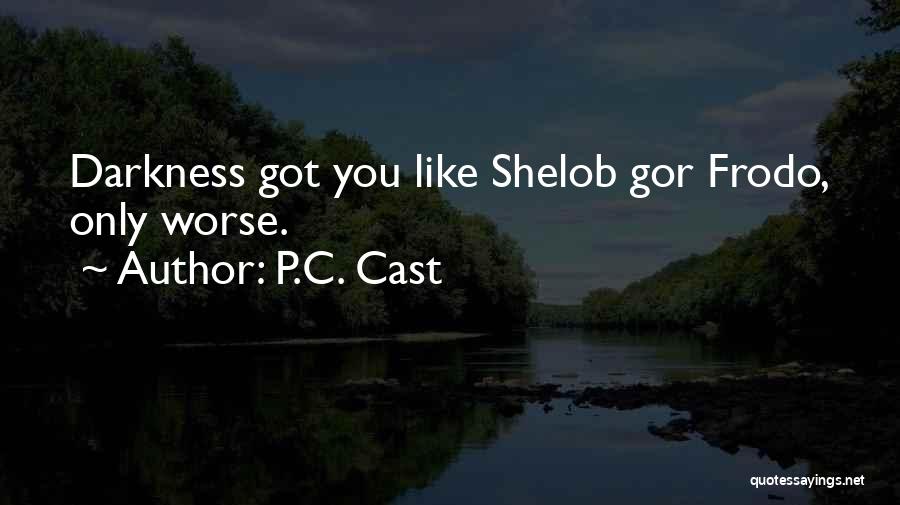 P.C. Cast Quotes: Darkness Got You Like Shelob Gor Frodo, Only Worse.