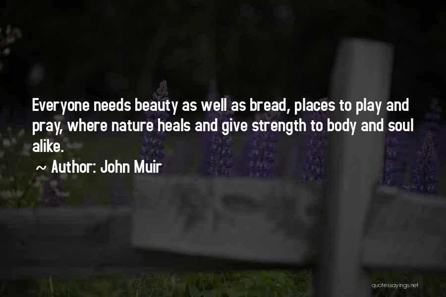 John Muir Quotes: Everyone Needs Beauty As Well As Bread, Places To Play And Pray, Where Nature Heals And Give Strength To Body