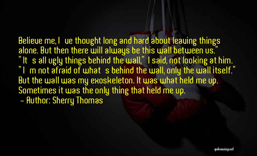 Sherry Thomas Quotes: Believe Me, I've Thought Long And Hard About Leaving Things Alone. But Then There Will Always Be This Wall Between