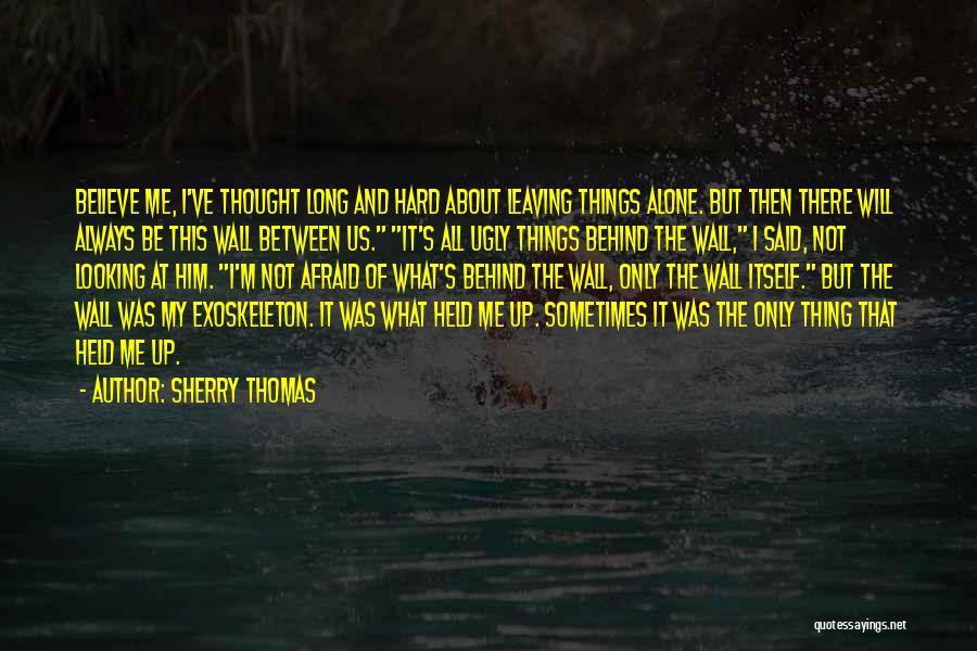 Sherry Thomas Quotes: Believe Me, I've Thought Long And Hard About Leaving Things Alone. But Then There Will Always Be This Wall Between