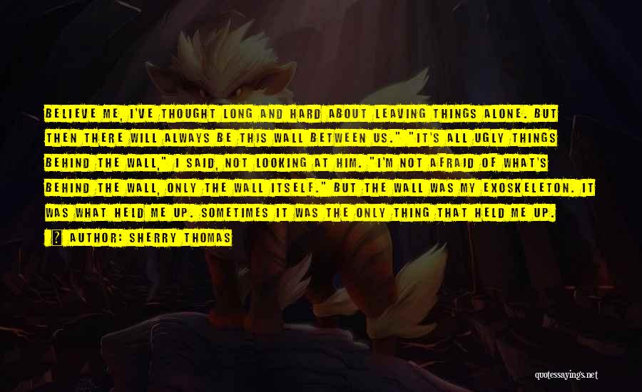 Sherry Thomas Quotes: Believe Me, I've Thought Long And Hard About Leaving Things Alone. But Then There Will Always Be This Wall Between