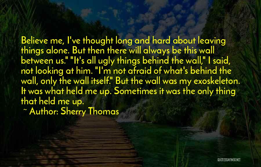 Sherry Thomas Quotes: Believe Me, I've Thought Long And Hard About Leaving Things Alone. But Then There Will Always Be This Wall Between