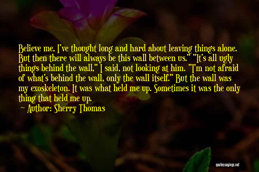 Sherry Thomas Quotes: Believe Me, I've Thought Long And Hard About Leaving Things Alone. But Then There Will Always Be This Wall Between