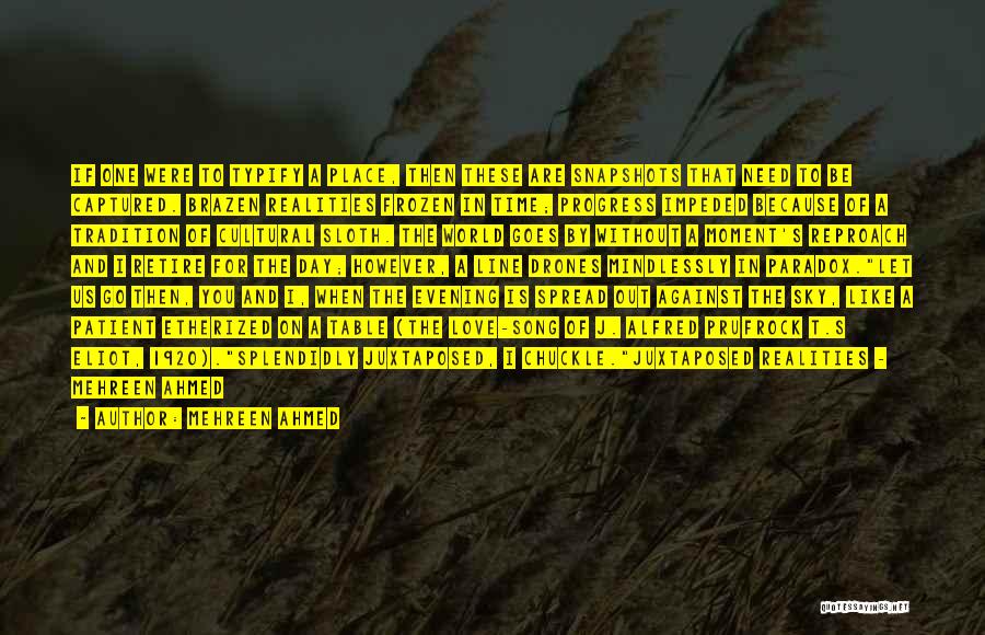 Mehreen Ahmed Quotes: If One Were To Typify A Place, Then These Are Snapshots That Need To Be Captured. Brazen Realities Frozen In