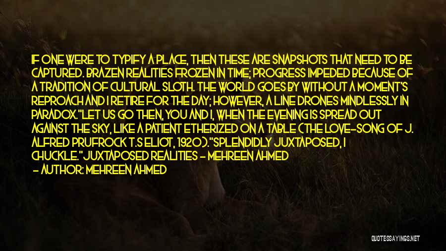 Mehreen Ahmed Quotes: If One Were To Typify A Place, Then These Are Snapshots That Need To Be Captured. Brazen Realities Frozen In