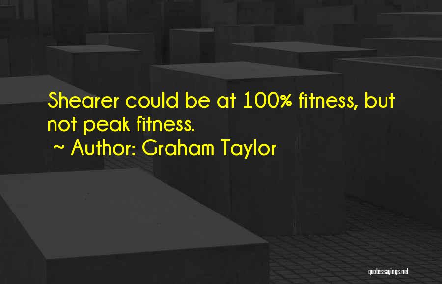 Graham Taylor Quotes: Shearer Could Be At 100% Fitness, But Not Peak Fitness.