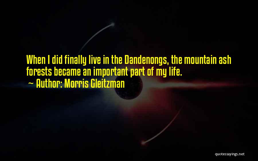 Morris Gleitzman Quotes: When I Did Finally Live In The Dandenongs, The Mountain Ash Forests Became An Important Part Of My Life.