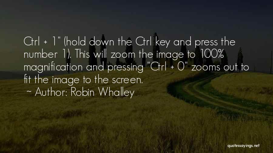 Robin Whalley Quotes: Ctrl + 1 (hold Down The Ctrl Key And Press The Number 1). This Will Zoom The Image To 100%