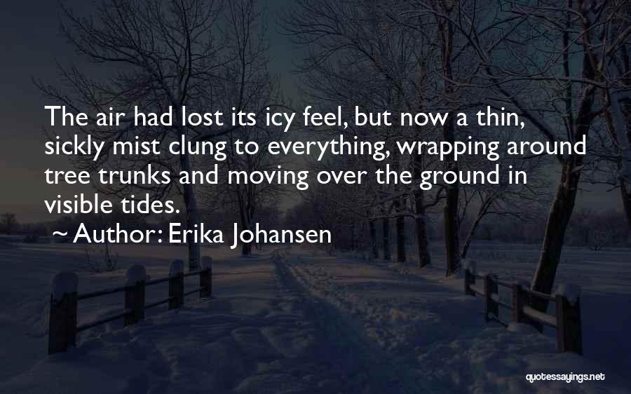 Erika Johansen Quotes: The Air Had Lost Its Icy Feel, But Now A Thin, Sickly Mist Clung To Everything, Wrapping Around Tree Trunks