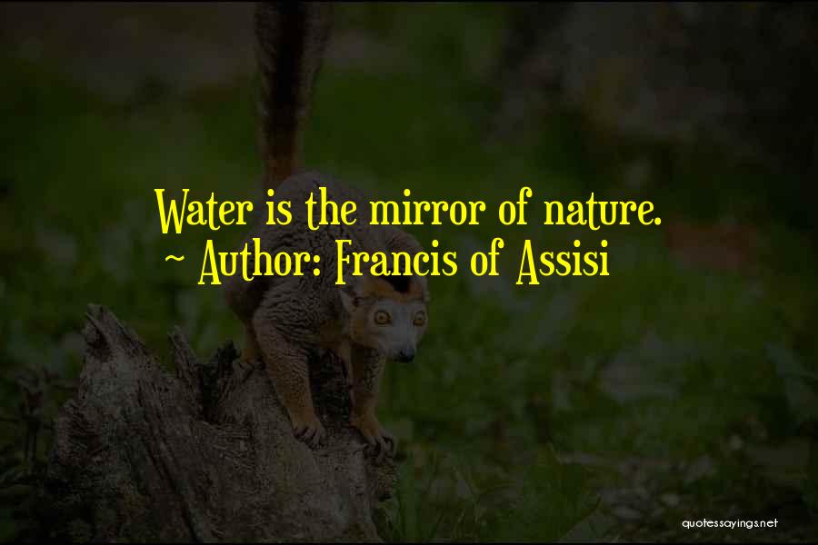 Francis Of Assisi Quotes: Water Is The Mirror Of Nature.