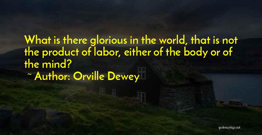 Orville Dewey Quotes: What Is There Glorious In The World, That Is Not The Product Of Labor, Either Of The Body Or Of