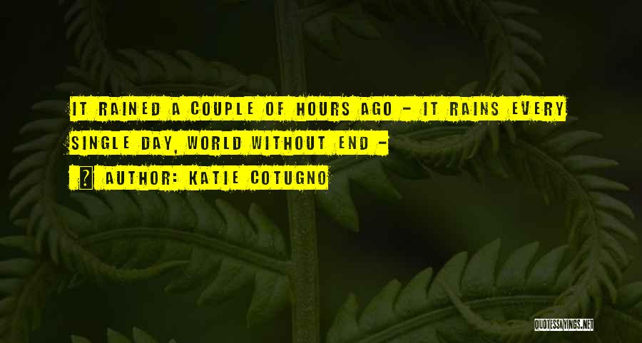 Katie Cotugno Quotes: It Rained A Couple Of Hours Ago - It Rains Every Single Day, World Without End -