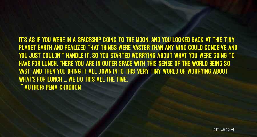 Pema Chodron Quotes: It's As If You Were In A Spaceship Going To The Moon, And You Looked Back At This Tiny Planet