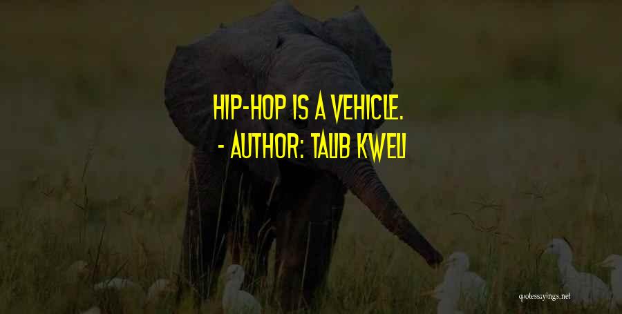 Talib Kweli Quotes: Hip-hop Is A Vehicle.