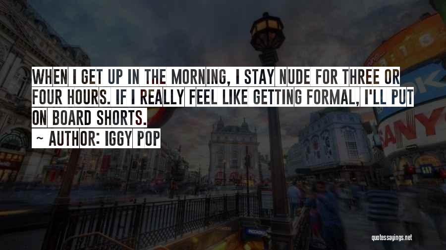 Iggy Pop Quotes: When I Get Up In The Morning, I Stay Nude For Three Or Four Hours. If I Really Feel Like