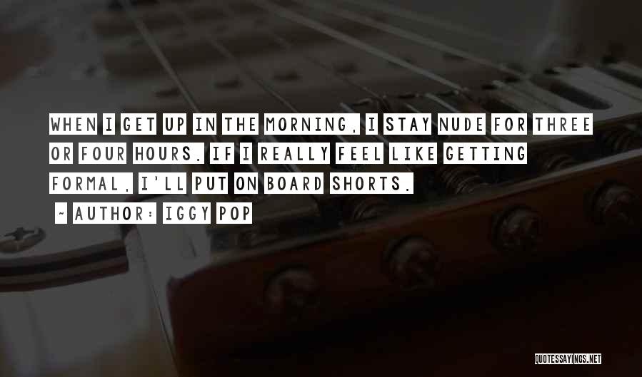 Iggy Pop Quotes: When I Get Up In The Morning, I Stay Nude For Three Or Four Hours. If I Really Feel Like
