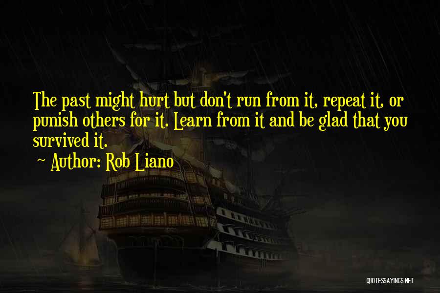 Rob Liano Quotes: The Past Might Hurt But Don't Run From It, Repeat It, Or Punish Others For It. Learn From It And