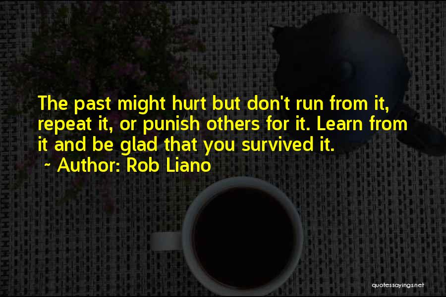 Rob Liano Quotes: The Past Might Hurt But Don't Run From It, Repeat It, Or Punish Others For It. Learn From It And