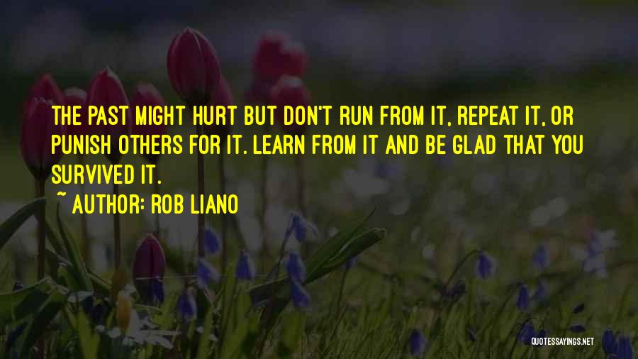 Rob Liano Quotes: The Past Might Hurt But Don't Run From It, Repeat It, Or Punish Others For It. Learn From It And