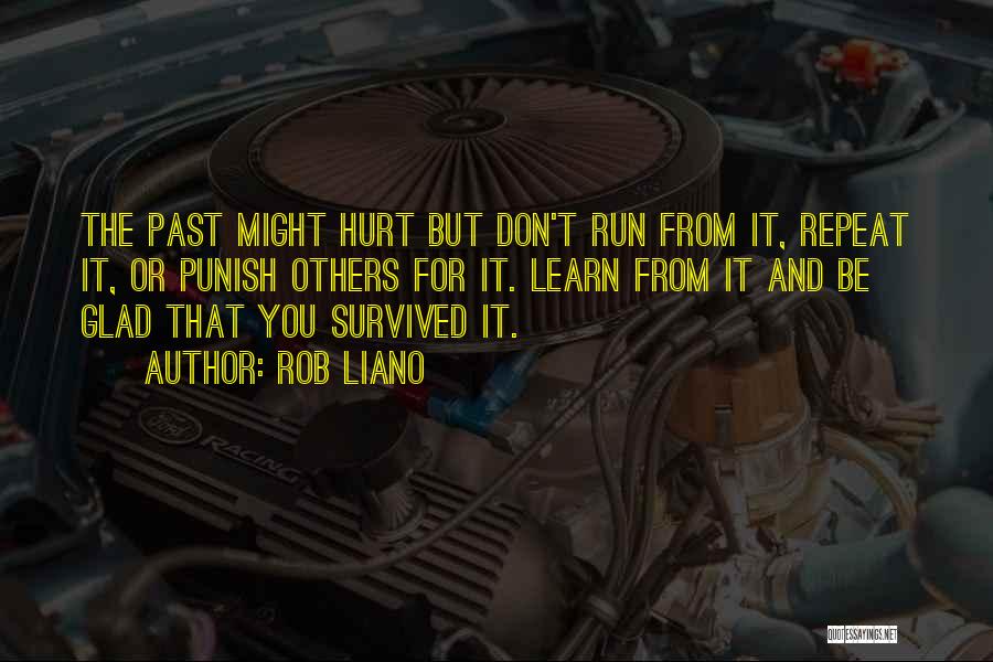 Rob Liano Quotes: The Past Might Hurt But Don't Run From It, Repeat It, Or Punish Others For It. Learn From It And