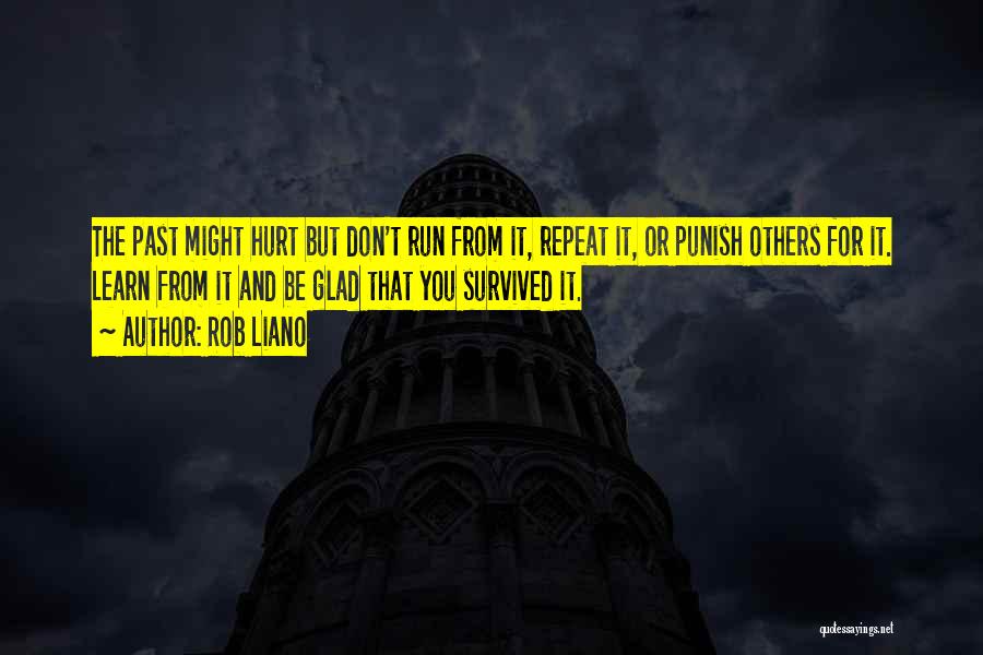 Rob Liano Quotes: The Past Might Hurt But Don't Run From It, Repeat It, Or Punish Others For It. Learn From It And