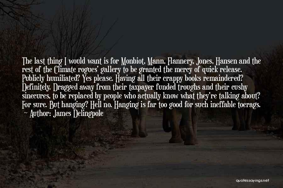 James Delingpole Quotes: The Last Thing I Would Want Is For Monbiot, Mann, Flannery, Jones, Hansen And The Rest Of The Climate Rogues'