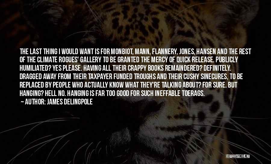 James Delingpole Quotes: The Last Thing I Would Want Is For Monbiot, Mann, Flannery, Jones, Hansen And The Rest Of The Climate Rogues'