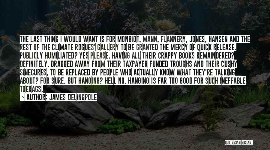 James Delingpole Quotes: The Last Thing I Would Want Is For Monbiot, Mann, Flannery, Jones, Hansen And The Rest Of The Climate Rogues'