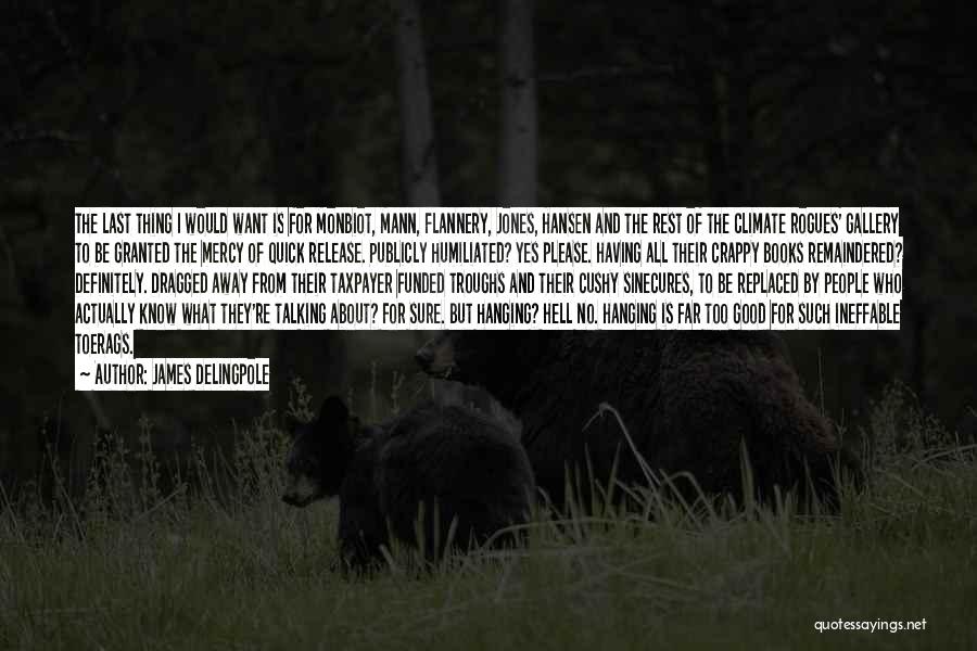 James Delingpole Quotes: The Last Thing I Would Want Is For Monbiot, Mann, Flannery, Jones, Hansen And The Rest Of The Climate Rogues'