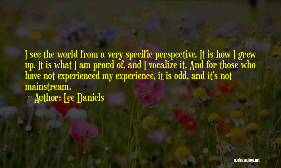 Lee Daniels Quotes: I See The World From A Very Specific Perspective. It Is How I Grew Up. It Is What I Am