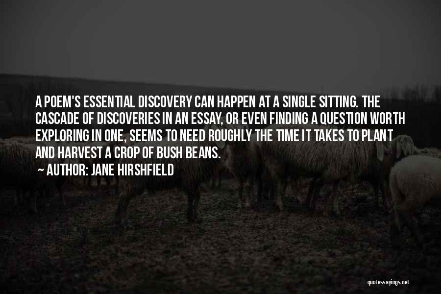 Jane Hirshfield Quotes: A Poem's Essential Discovery Can Happen At A Single Sitting. The Cascade Of Discoveries In An Essay, Or Even Finding