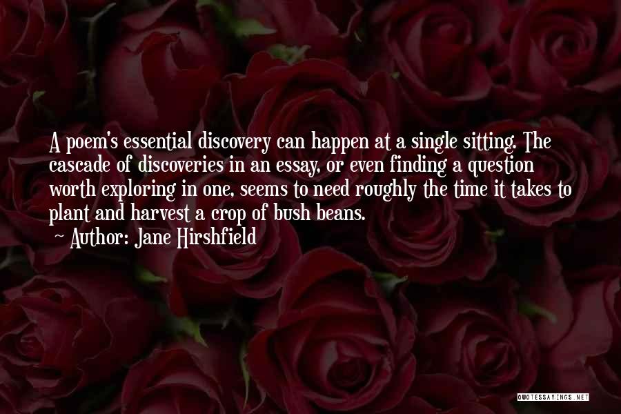 Jane Hirshfield Quotes: A Poem's Essential Discovery Can Happen At A Single Sitting. The Cascade Of Discoveries In An Essay, Or Even Finding