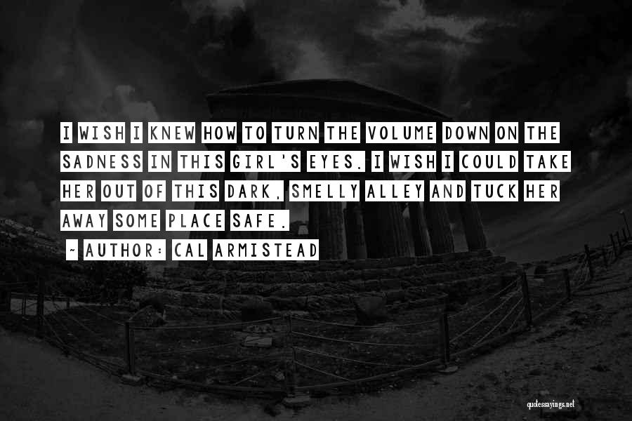 Cal Armistead Quotes: I Wish I Knew How To Turn The Volume Down On The Sadness In This Girl's Eyes. I Wish I