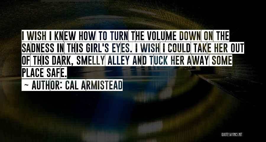 Cal Armistead Quotes: I Wish I Knew How To Turn The Volume Down On The Sadness In This Girl's Eyes. I Wish I