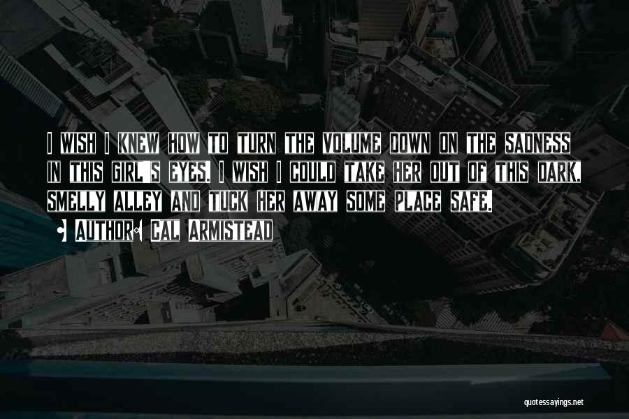 Cal Armistead Quotes: I Wish I Knew How To Turn The Volume Down On The Sadness In This Girl's Eyes. I Wish I